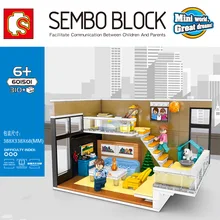 SEMBO Blocks Home room Model Play House toy Fun Educational juguetes Kids Gift Children Christmas Present 601501