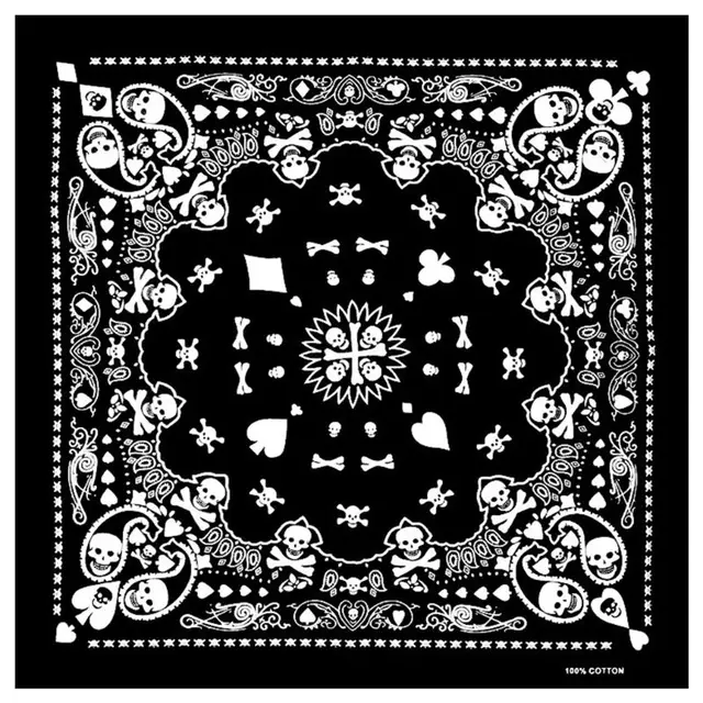 Bandana 100% Coton, Écharpe Hip-hop, Bandana, Noir, Rouge, Punk, Crâne,  Bandeau Portefeuille Pour Hommes/femmes, 60x60cm - Écharpes Pour Homme -  AliExpress