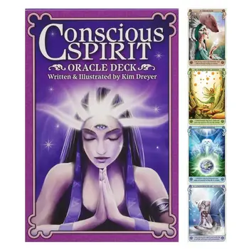 

18 Styles English Conscious Spirit Oracle Card Fashionable Party Fun Game Tarot Cards Deck Board Games Family Party Playing Card