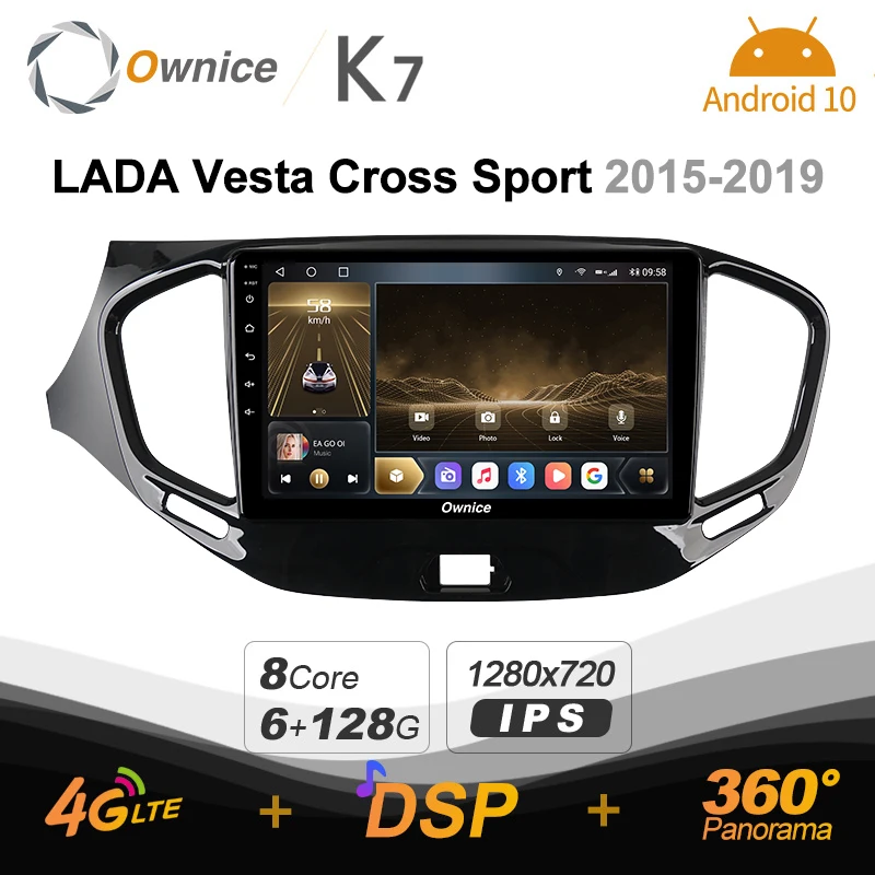 Ownice K7 Android 10 0 Автомобиль Радио Стерео для LADA Vesta Cross Sport 2015 - 2019 4 аппарат не привязан