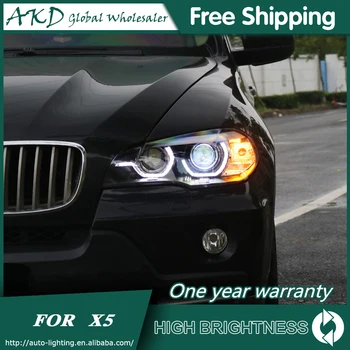 

For Car BMW X5 E70 Headlights 2007-2013 DRL Day Running Light LED Bi Xenon Bulb Fog Lights Car Accessory BMW X5 E71 Head Lamp