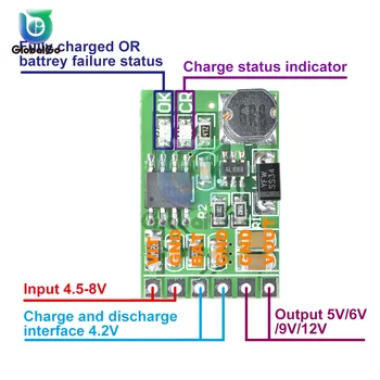 

10pcs/Lot DC 5V 3.7V 5V to 12V DC 12V 2in1 Lithium Battery Charger Discharger Board DC-DC Converter Step-up Module