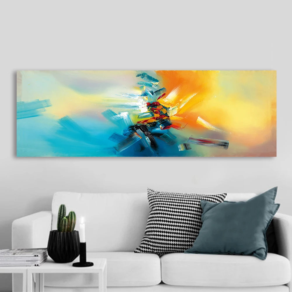 

HDARTISAN Wall Art Abstract Canvas Painting GoldenPicture Prints Home Decor No Frame