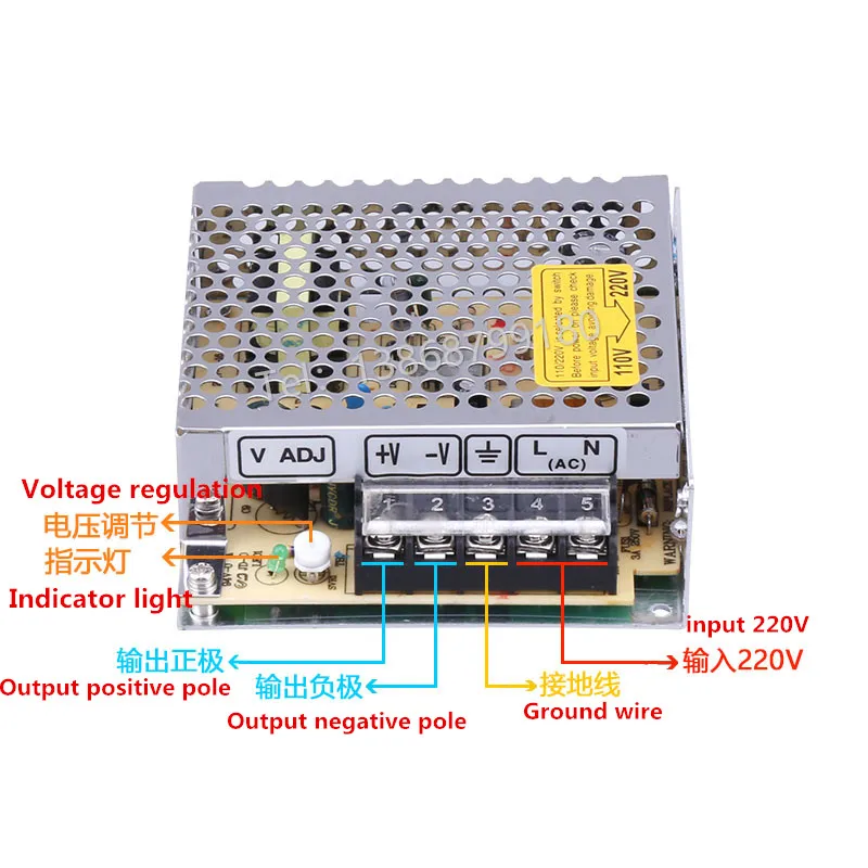 220 поворот 24 в импульсный источник питания DC5V 12 В 15 в 36 в 48 в 60 в лабораторный трансформатор CCTV/Светодиодная лента AC/DC smpspower источник адаптера