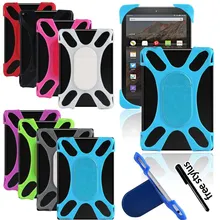 KK& LL для Amazon Fire 7(5/7/9 поколение, выпуска)-противоударный силиконовый чехол-подставка для планшета+ стилус