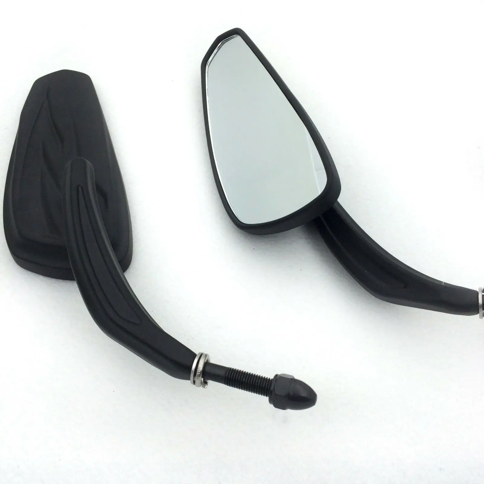 

Black Lighting Engraved Grooved Stem Mirror For Harley Softail Fat Boy Deluxe