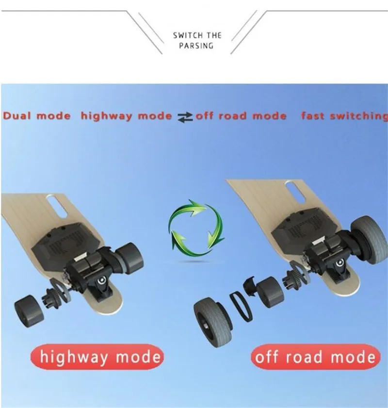 4 Wheels Electric Skateboard Scooter Offroad Dual Motor Electric Scooters Eectric Longboard Skateboard For Adults Dual Use     (13)