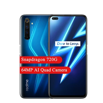 

Global Version realme 6 Pro Cellphone 8GB RAM 128GB ROM 6Pro Snapdragon 720G 90Hz Display 30W Flash Charge 4300mAh SmartPhone