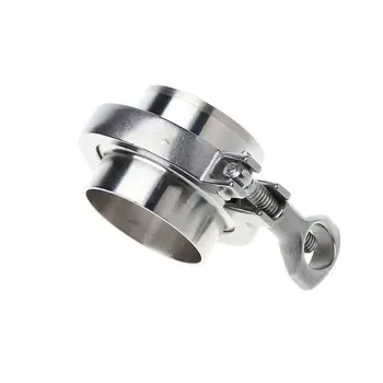 

Silver 2 304 Stainless Steel Sanitary Pipe Weld Ferrule Tri Clamp PTFE Gasket