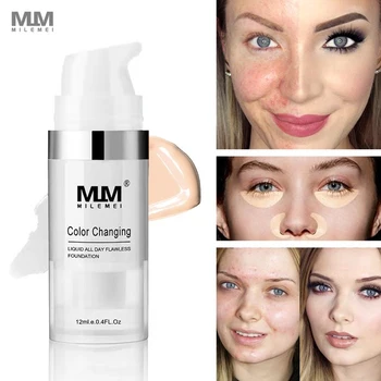 

MILEMEI 12ml TLM Color Changing Liquid Foundation Makeup Change To Your Skin Tone By Just Blending