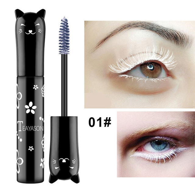 Eyes Makeup Color Mascara  Waterproof Fast Dry Cute Lengthening Curling Cosplay Purple Black White Ink  Cosmetic TSLM1
