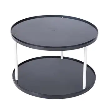 

1 pc Storage Rack Multifunction 360 Degree Rotating 2 Tier Shelf for Kitchen