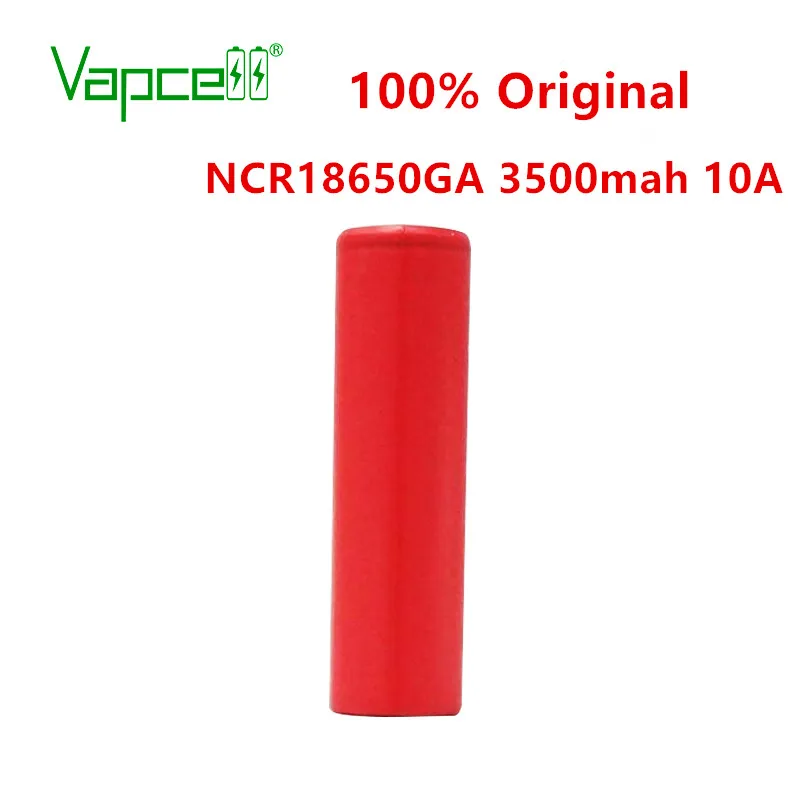 Vapcell 100% оригинальный NCR 18650GA 3500 мА/ч 10A Батарея плоский/подъемный Топ на пуговицах