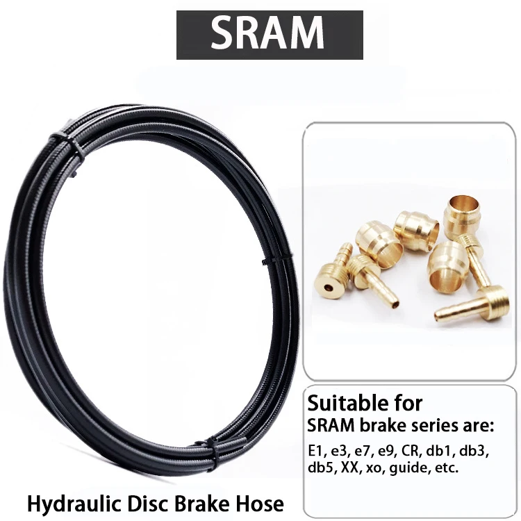 SRAM 1 Set BH59 BH90 Sram Magura Велосипедный тормозной шланг MTB гидравлическая Дисковая тормозная трубка 2,5 м соединительная вставка оливковый Набор для mt200 m315 m395 m6000 - Цвет: SRAM 1 Set