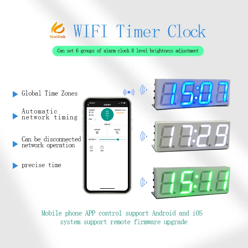 

XY-clock модуль времени Wi-Fi автоматически дает время цифровым электронным часам «сделай сам» через беспроводную сеть