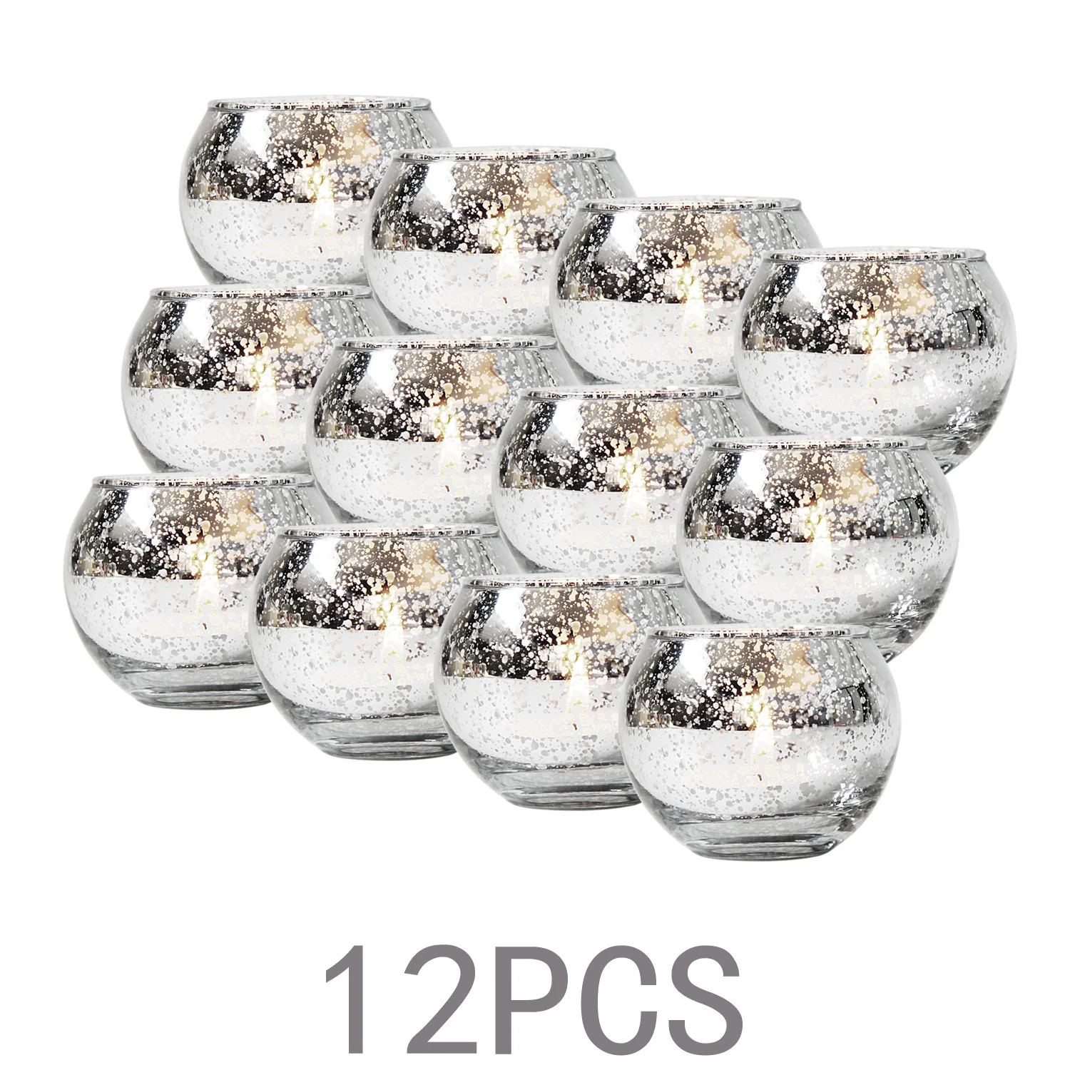 12pcs 12 шт./компл. стеклянные подсвечники Держатель подставка скандинавский подсвечник Круглый Золотой пятнистый подсвечник свадебный стол украшение для центра стола - Цвет: 12pcs