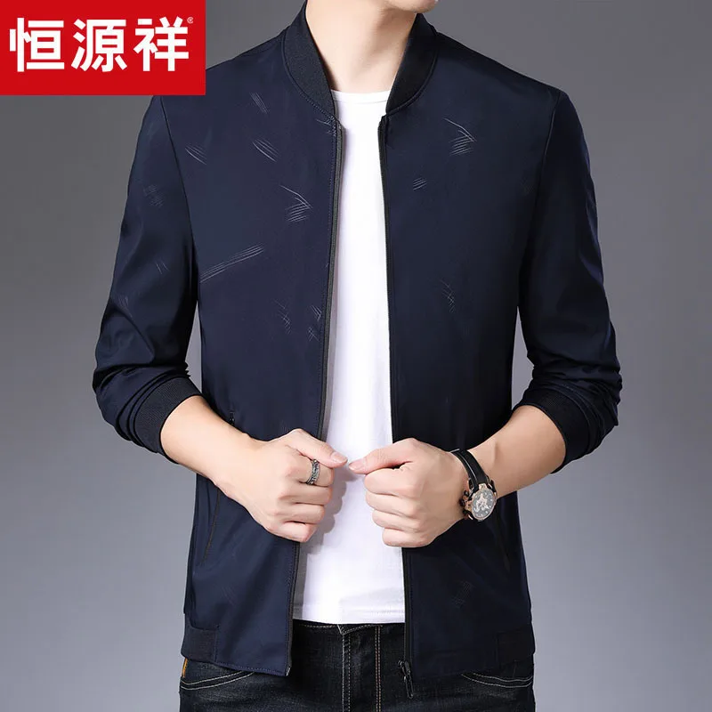 

HYX Genuine Product Autumn New Style Middle-aged Father Men's Wear Casual Jacket Baseball Uniform Jacket Windproof