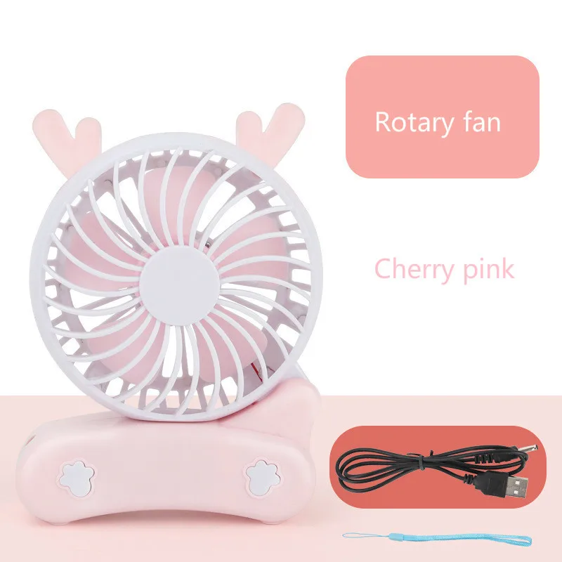 Mini Hold Fans Cartoon Fans Children Hold Portable Usb Charge Fans Mini Small Desk Fans Charge Suitable For Student Dormitory