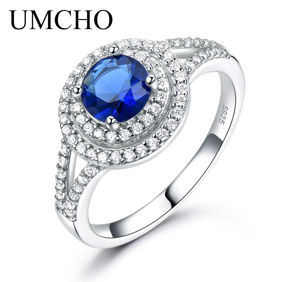 UMCHO 925 пробы серебряные кольца настраиваемые красочные драгоценные камни ювелирные изделия для женщин мода Свадебный юбилей подарок