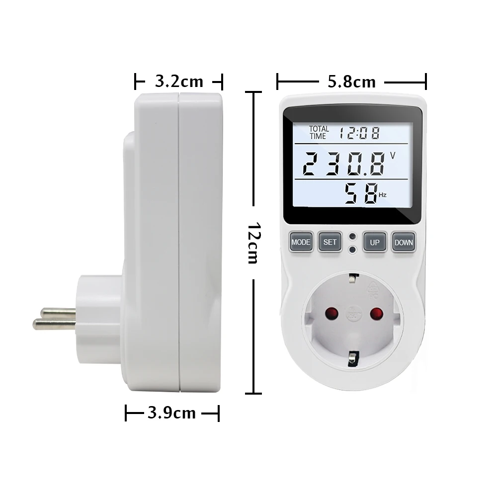metric tape measure EU Plug AC Power Meter Digital Wattmeter Watt Monitor Electricity Consumption Power Analyzer Energy Meter Measuring Socket audio vu meter