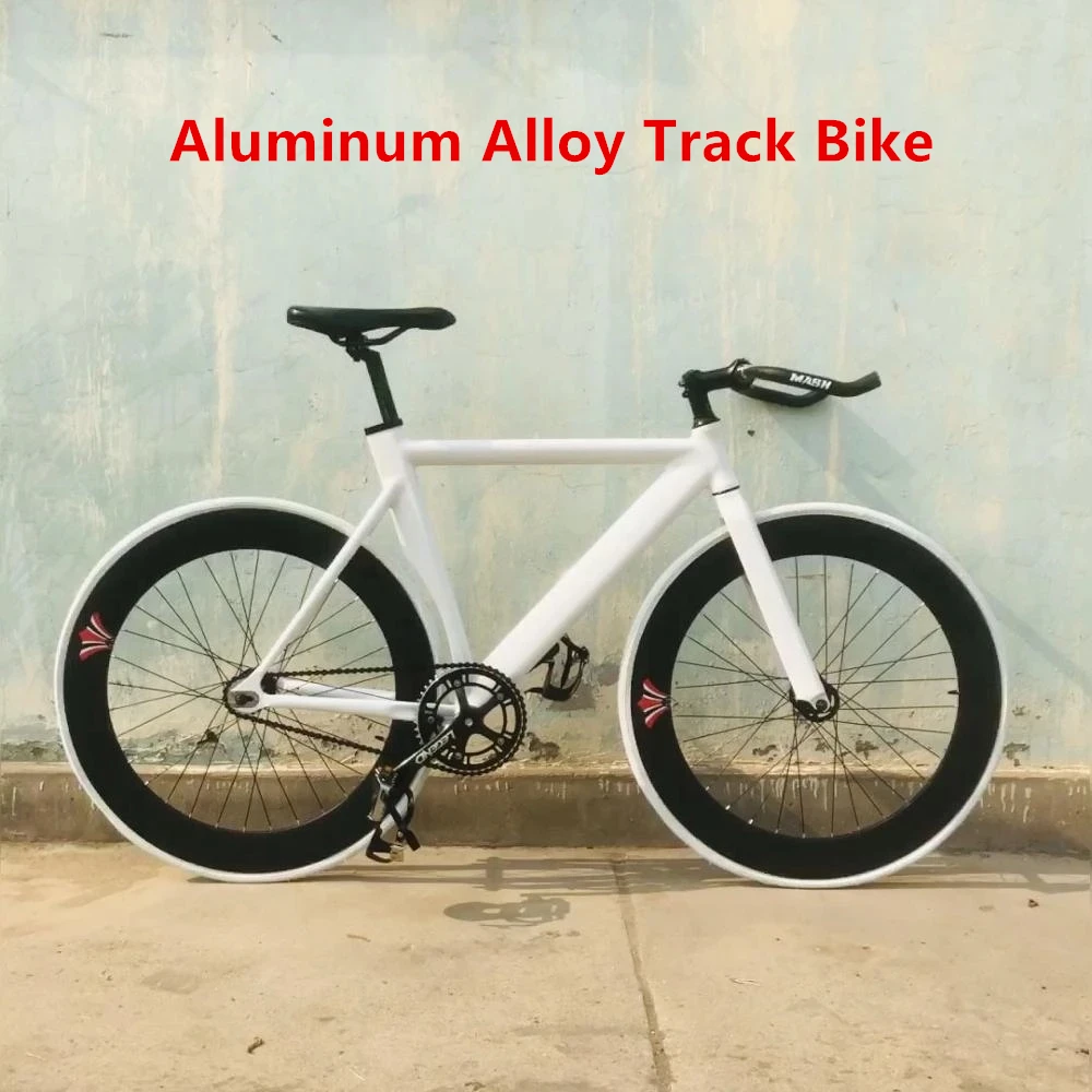700c 52cm Frame Muscular Aluminum Alloy Fixed Gear Bike Track Bicycle 70mm Hight Wheel Rim V Brake Freewheel 44mm Headset Bicycle Aliexpress
