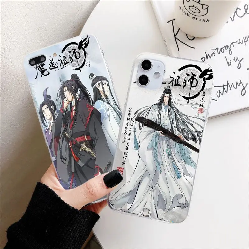 Защитный чехол для телефона Grandmaster Mo Dao Zu Shi Anime iPhone 7 8 Plus xs max X XR 11 12Mini Pro прозрачный