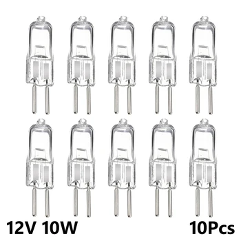 

10W 10pcs inserted beads crystal Warm light bulbs Super Bright Ultra low price Clear JC Type halogen bulb 12V G4 indoor lighting