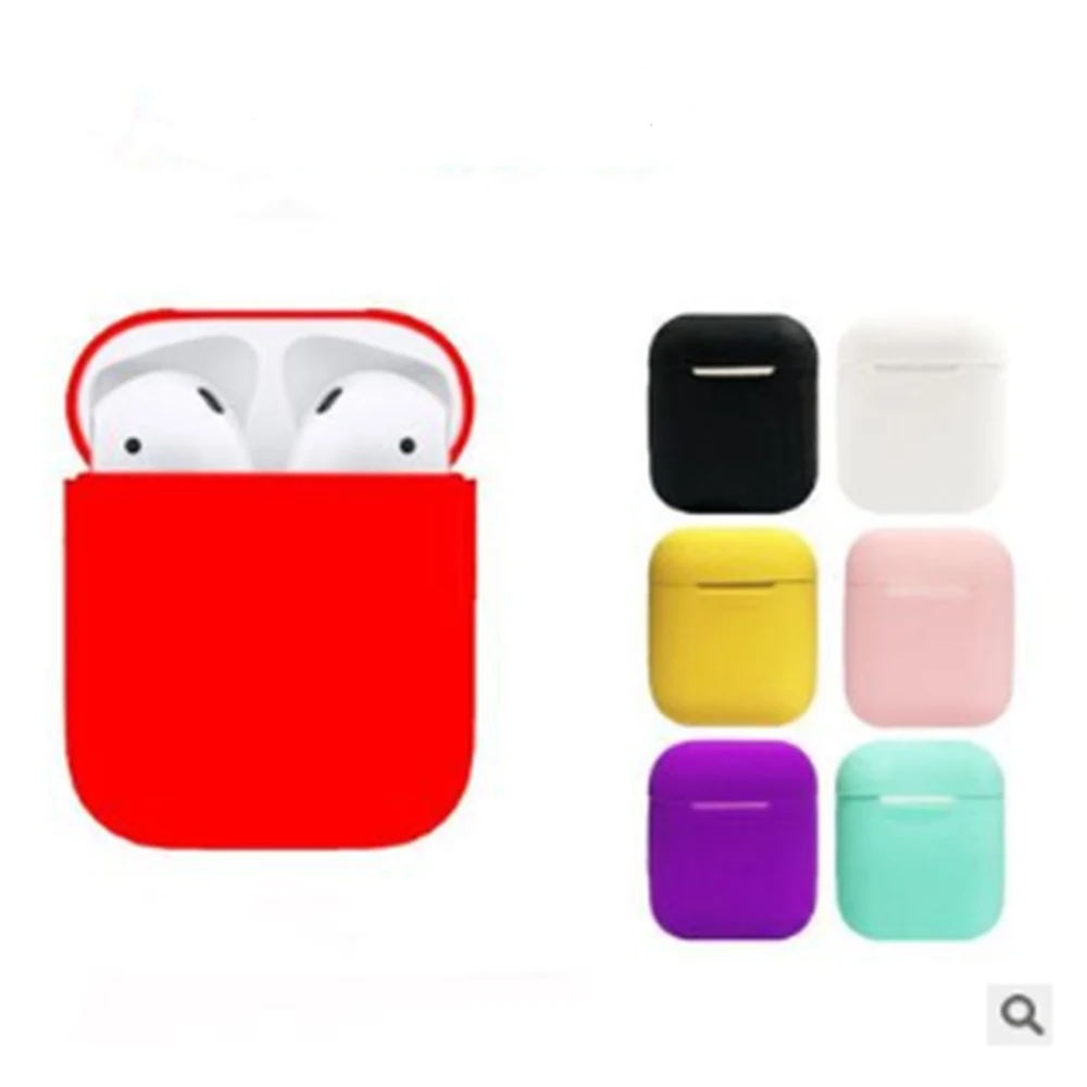 Silicone Earphone Case For Airpods Case Shockproof Wireless Protective Cover Skin Accessories For Apple Airpods