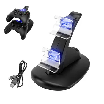 

USB Dual Game Controller Charger Dock Station for Xbox One Controller Gamepad Charger Stand for XBOX ONE Wireless Joystick