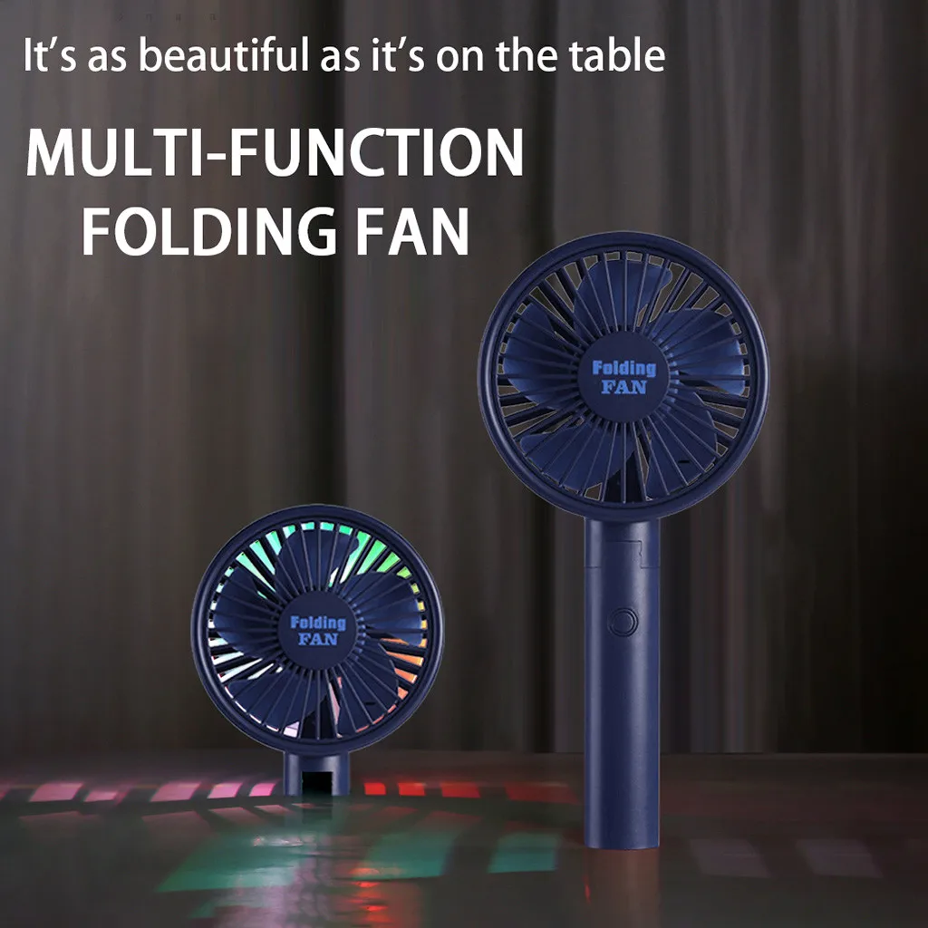 Портативный ручной мини вентилятор с зарядкой от Usb складной портативный 3