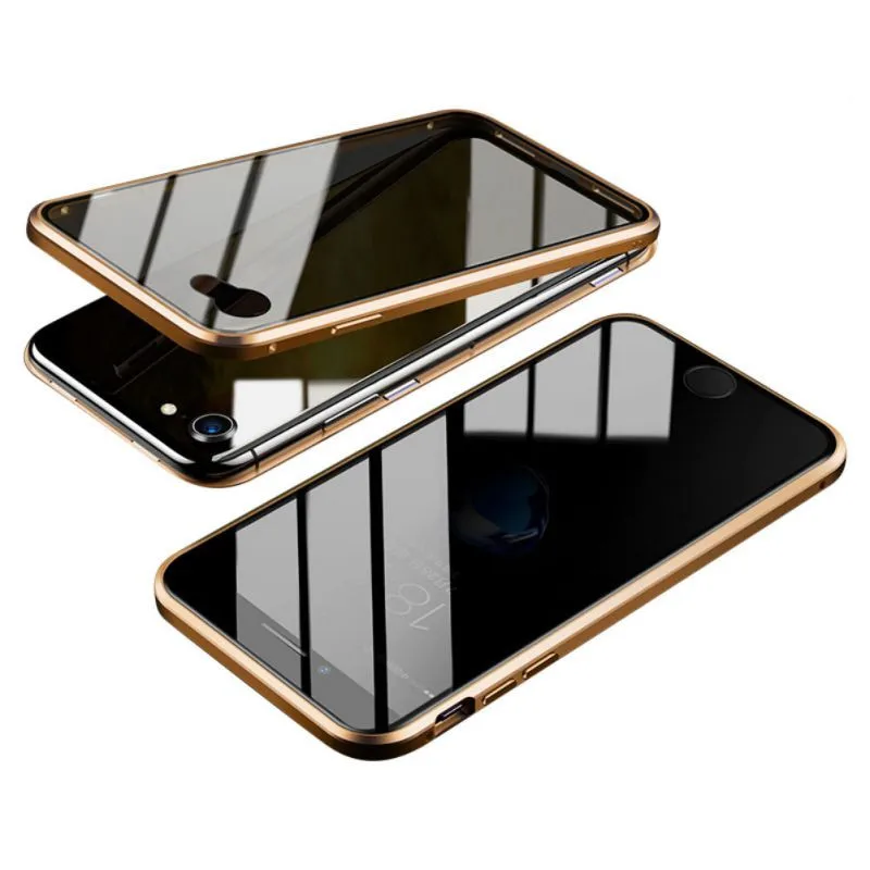 P06 Anti-peeping Magnetic Tempered Glass Screen Protector Bumper for iPhone 7/8 Plus X/XS/XR/XS Max for iPhone 11/11Pro/11 Pro Max - Color: P06