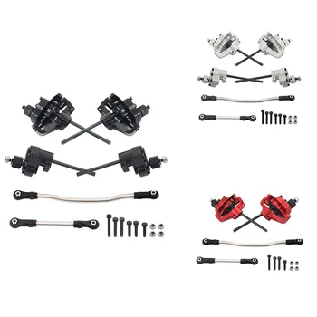 

Aluminum Alloy Portal Front Rear Axles with Steering Link for 1/10 RC Crawler Axial SCX10 II 90046 AR44 Axle