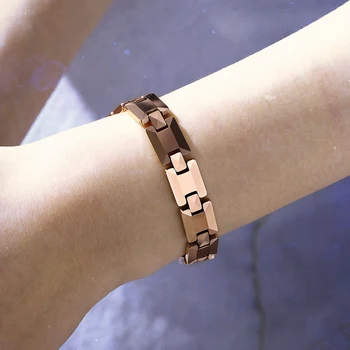 

New Health Magnetic Bracelet Male titanium Steel Wrist Band Magnetic Bracelet Woman's Men Hand Chain Energy Germanium Bracelets