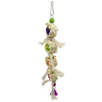 

1PCS Small and Medium-sized Parrots Toy Rattan Ball Cotton Rope Corn Skin Nibble String bird toys