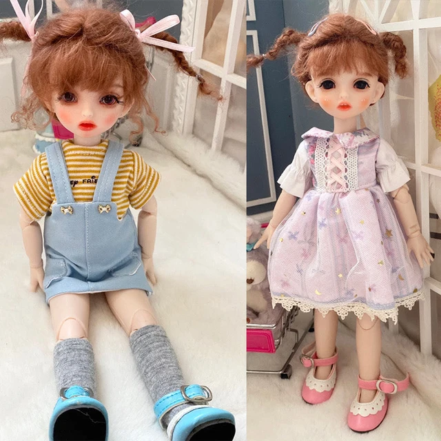 30cm BJD Doll 18 Movable Jointed Handmade DIY Bjd Dolls Princess Dress Mohair Toys BJD Make Up long Hair DIY Toy Gift for Girls 4