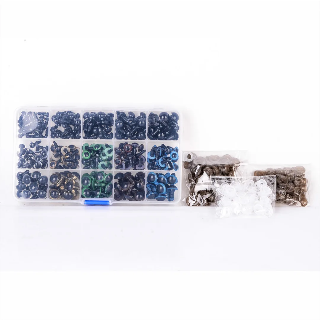 264pcs 6-12mm Mix Color Plastic Safety Eyes for Teddy Bear Doll Puppet Craft