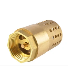 Fio interno da válvula de retenção da bomba de água da válvula da parte inferior de cobre 1 polegada dn25 válvula de sentido único bombeamento da bomba de escorvamento do agregado familiar verificação de bronze
