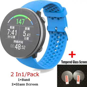 

Silicone Wrist Band Watch For POLAR vantage M Film Protector Tempered Glass Screen Smartwatch Strap for POLAR vantageM Wrist