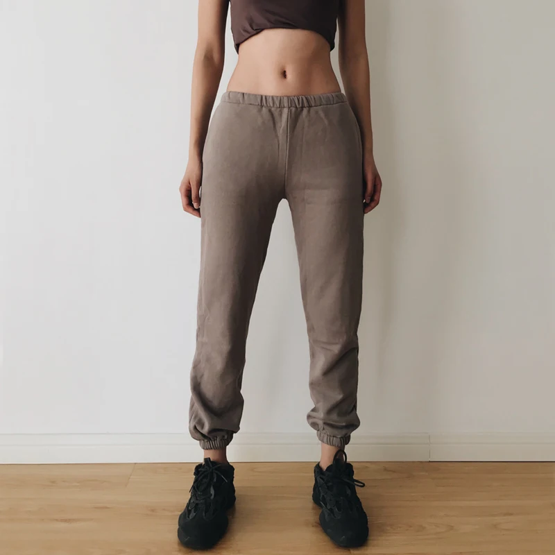 

Women Side Pockets Cuffed Skinny Jogger Vintage Sweat Pants