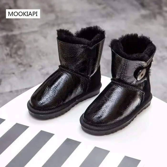 

In 2019, Australia's new sheepskin and fur children's snow boots, 100% pure wool children's shoes, 6 colors, free delivery