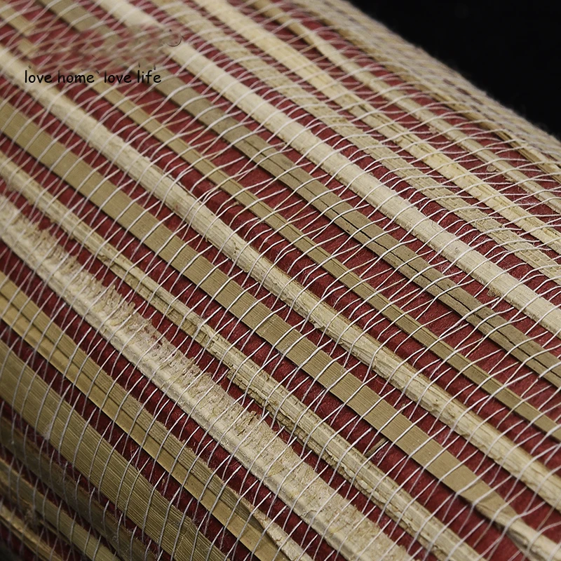 Bacaz Paper Plant Straw Natural Wallpaper Rolls for Living Room Background Natural Wall paper Wood Wallcoverings Home Decor