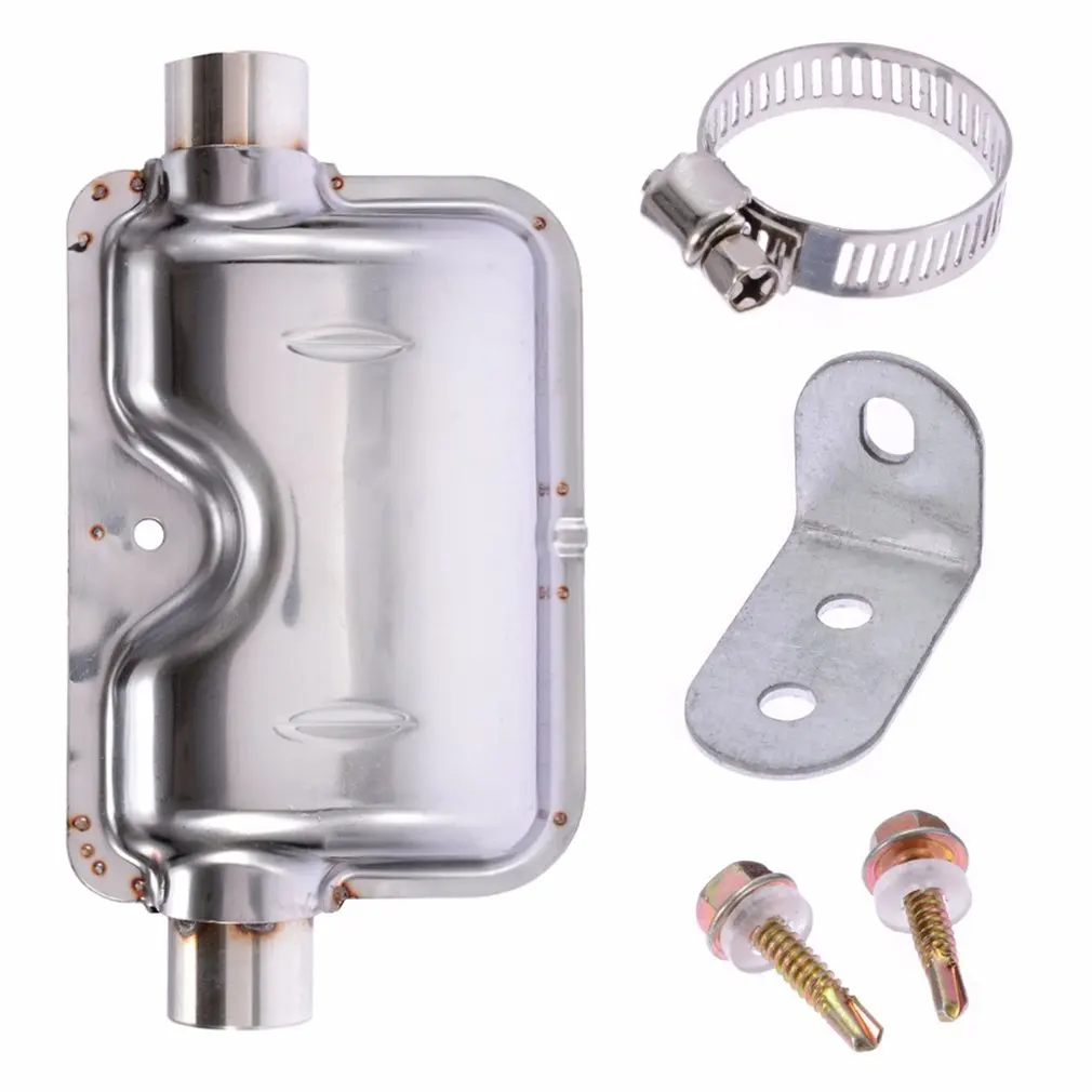 60cm Car Stainless Steel Material Exhaust Pipe Corrugated Round Pipe Parking Silencer Diesel Heater Silver car exhaust pipe bracket