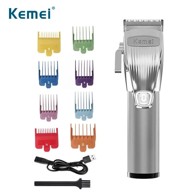 

Kemei barbershop cutter hair cutting machine haircut Cordless hair clipper hair trimmer 100-240V cut electric USB rechargeable