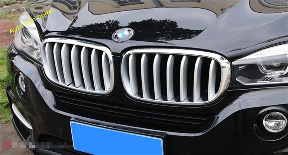

Lapetus Interior Refit Kit Fit For BMW X5 F15 2014-2018 / X6 F16 2015-2018 Front Grille Grill Stripes Cover Trim Accessories