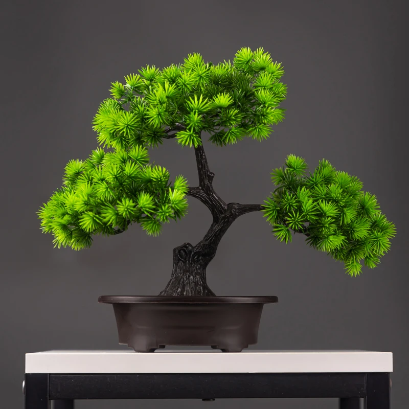 Arbre en pot artificiel, fausse plante de haute qualité, bonsaï, pour  bureau, bureau, hôtel, balcon, décor DIY, cadeau de fête | AliExpress