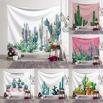 

Cactus Tapestry Plant Wall Hanging Pineapple Leaves Dorm Tapestries Art Home Decoration Hanging Cloth Wall Coverings