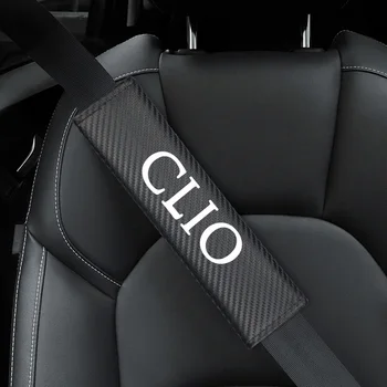 

2pcs Car-styling Carbon fiber Car Seat belt Cover Protective Pad for Renault clio 2013 2014 2016-2020 Accessories