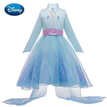 

Disney Frozen 2 Girl Princess Elsa dress skirt trailing long skirt children's skirt frozen 2 Cosplay Princess Elsa girl dress