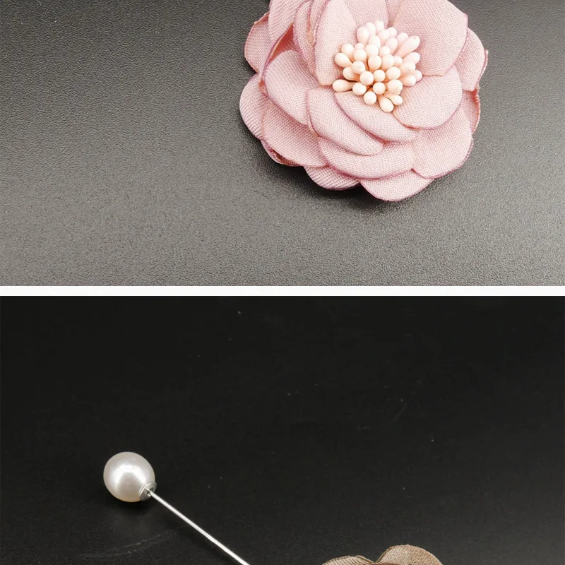 [Oumuli Figure] New Style Cool Chiffon Flower Fabric Corsage Creative Ethnic-Style Brooch Clothing Accessories
