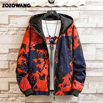 

ZOZOWANG 2020 New Men wear casual camouflage jacket reversible spring autumn casual solid color large size 5XL baseball clothes